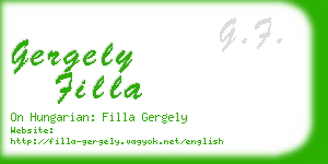 gergely filla business card